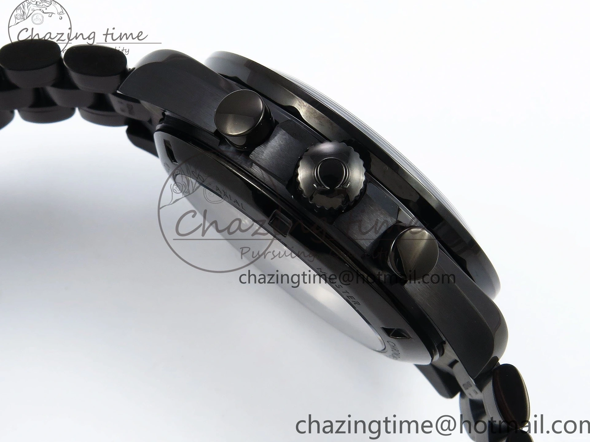 0422 Speedmaster Black Benom PVD Saturn RMF Best Edition on PVD Bracelet Lemania HW StreetReady 7726